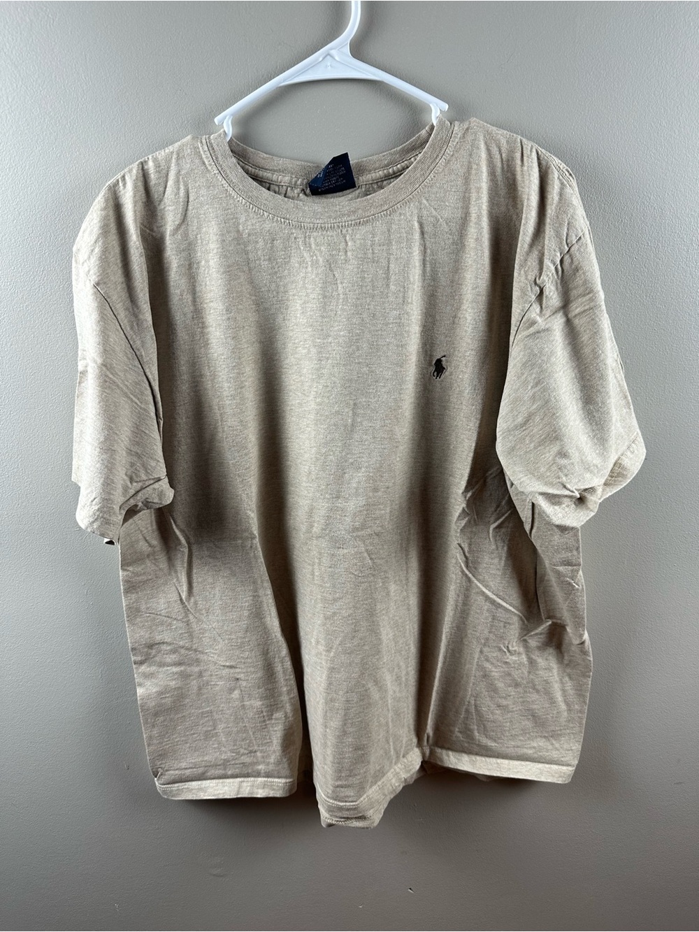 Polo by Ralph Lauren Beige Short Sleeve Crewneck Tee with Polo Pony